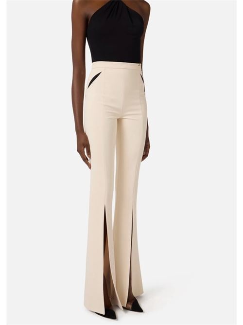 Pantaloni in crêpe leggero con cut-out e spacchi ELISABETTA FRANCHI | PA15961E2.E83